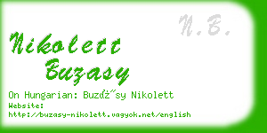 nikolett buzasy business card